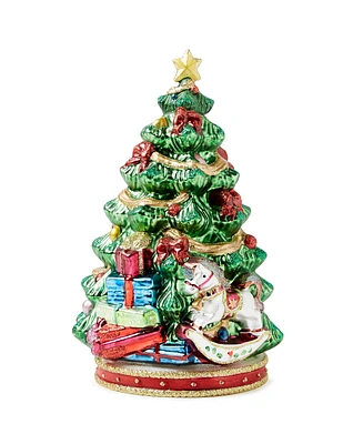 Holiday Lane Christmas Cheer Glass Christmas Tree Decor with Decorations, Created for Macy's