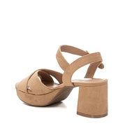 Xti Women's Suede Heeled Platform Sandals By