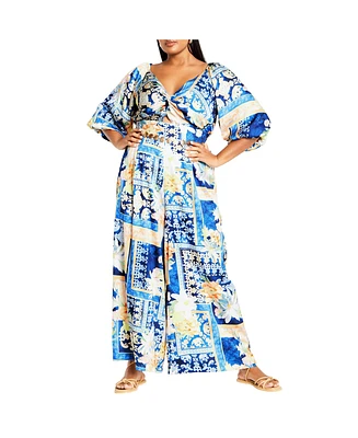 City Chic Women's Marseille Print Jumpsuit