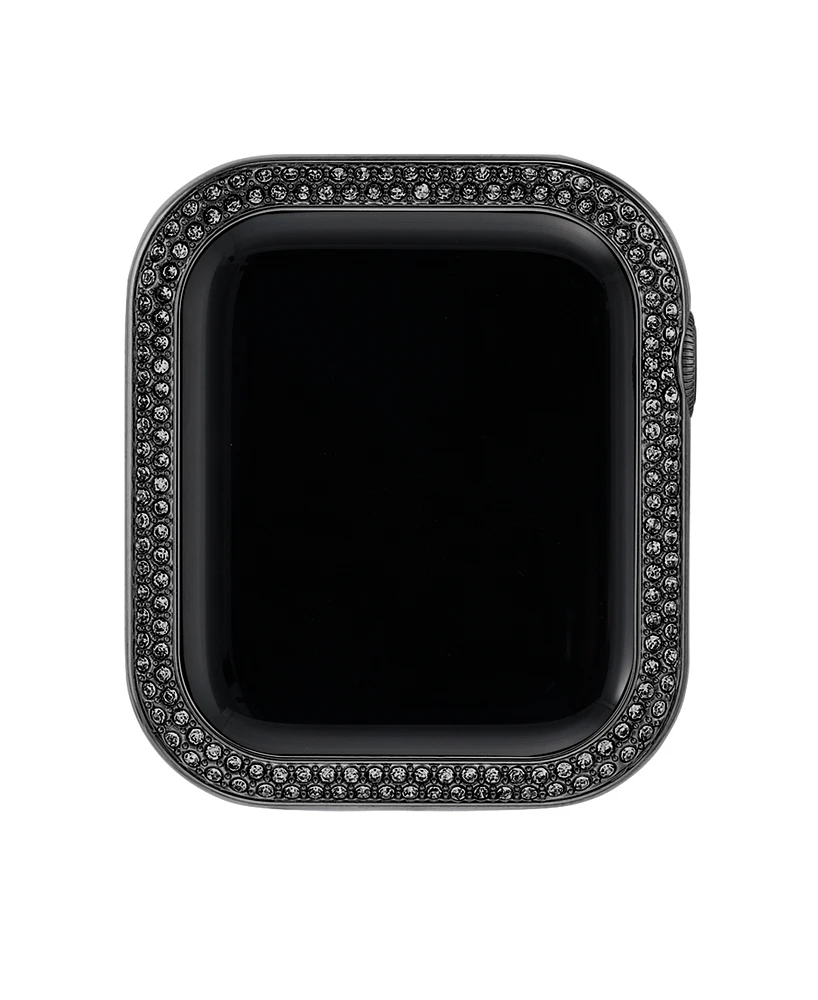 Anne Klein Women's Black Alloy Protective Case with Black Crystals designed for 40mm Apple Watch