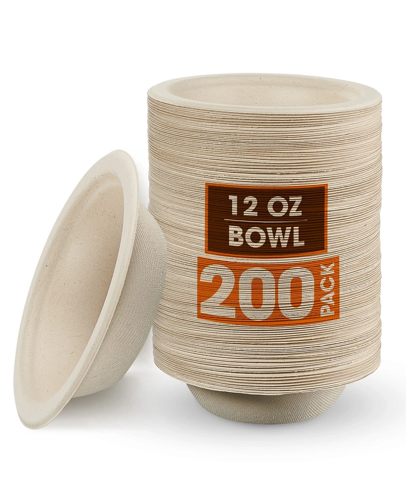 Cheer Collection 12 oz Paper Bowls, 200 Pack