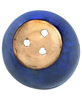 13.5" Large Ceramic Plant Pot - Round Outdoor Glazed Ceramic Planter Pot with Drainage - Imperial Blue - Resort