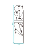 32-Inch Rustic Plant Design Outdoor Garden Trellis - Metal Wire Plant Support Trellis for Climbing Plants - Brown - Set of 2