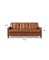 Aiden 80" Top Grain Leather Sofa