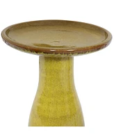 Sunnydaze Decor Duo-Tone Glazed Ceramic Bird Bath - 20.5 in