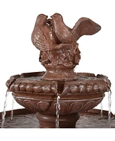 Sunnydaze Decor Dove Pair Resin Outdoor 3-Tier Water Fountain