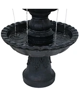 Sunnydaze Decor Pineapple Resin Outdoor 4-Tier Water Fountain