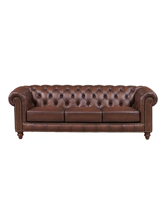 Alton Bay 91" Top Grain Leather Sofa Couch