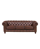 Alton Bay 91" Top Grain Leather Sofa Couch