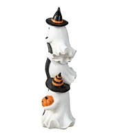 Glitzhome 13.00''H Halloween Polyresin Stacked Ghost Table Decor
