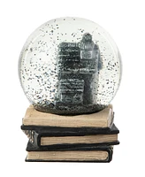 Glitzhome 100MM Halloween Polyresin Haunted House Water Globe