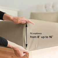 Cgk Unlimited 7 Piece Microfiber Solid Sheet Set - Split King