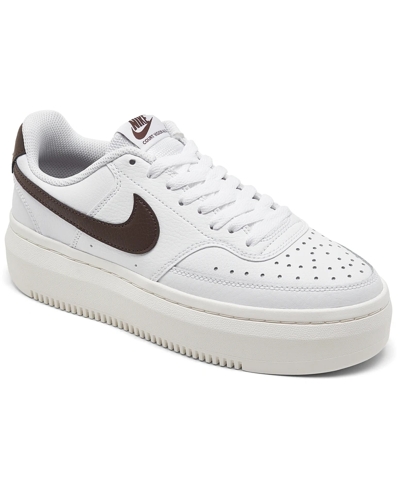 Nike Women's Court Vision Alta Leather Platform Casual Sneakers from Finish Line