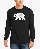 La Pop Art Explore - Men's Word Long Sleeve T-Shirt