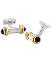 Effy Men's Lapis Lazuli Bar Cufflinks in 18K Yellow Gold Plated Sterling Silver & Sterling Silver