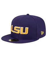 New Era Men's Purple Lsu Tigers Throwback 59fifty Fitted Hat