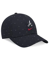 Nike Men's Navy Atlanta Braves Primetime Print Club Adjustable Hat