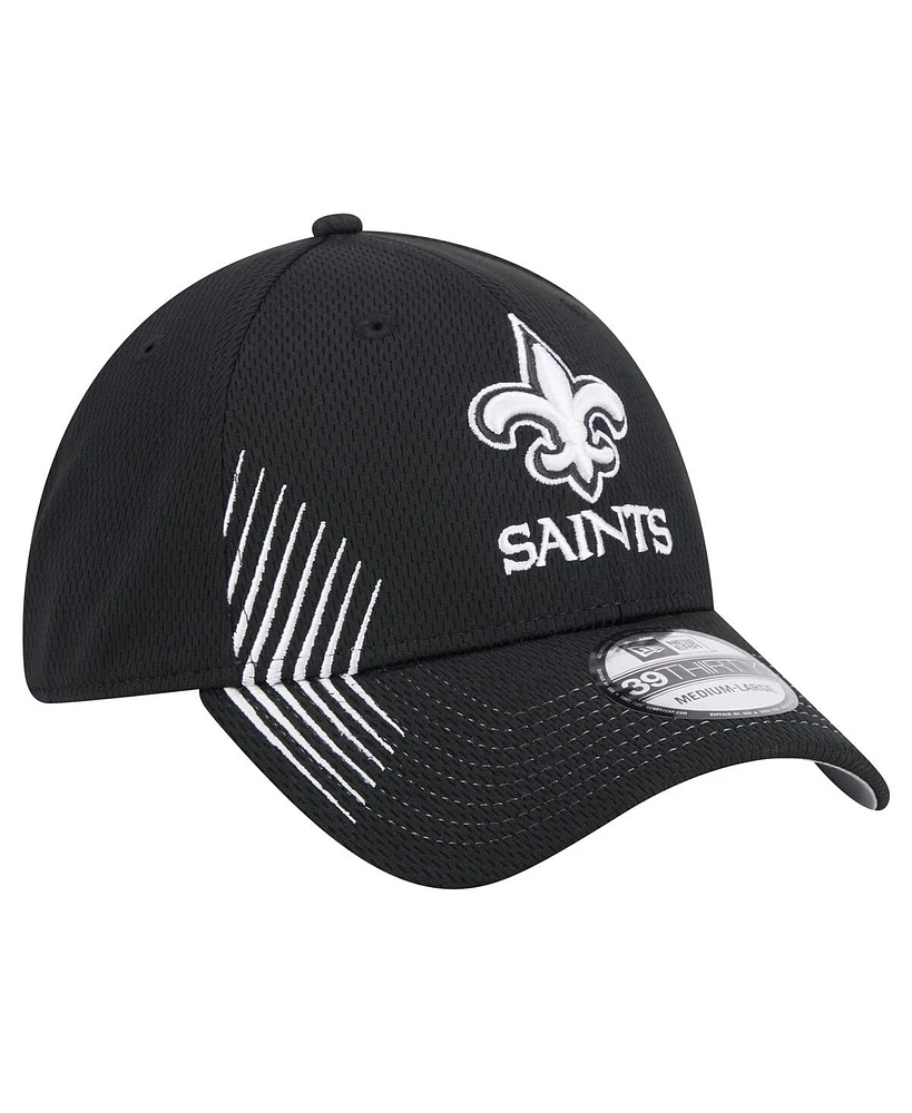 New Era Men's Black Orleans Saints Active 39thirty Flex Hat