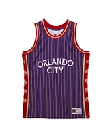 Mitchell Ness Men's Purple Orlando City Sc 10th Anniversary Swingman Basketball Jersey