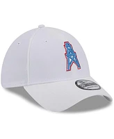 New Era Men's White Tennessee Titans Main 39Thirty Flex Hat