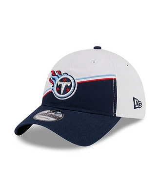 New Era Youth White/Navy Tennessee Titans 2023 Sideline 9Twenty Adjustable Hat