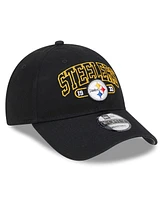 New Era Youth Black Pittsburgh Steelers Outline 9Forty Adjustable Hat