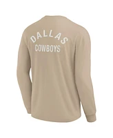 Fanatics Signature Unisex Khaki Dallas Cowboys Elements Super Soft Long Sleeve T-Shirt