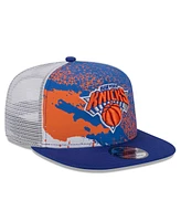 New Era Men's Blue New York Knicks Court Sport Speckle 9Fifty Snapback Hat