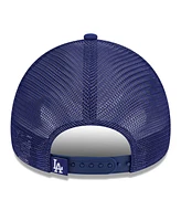 New Era Women's White/Royal Los Angeles Dodgers Throwback Team Foam Front A-Frame Trucker 9Forty Adjustable Hat