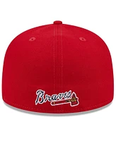 New Era Men's Navy/Red Atlanta Braves Gameday Sideswipe 59Fifty Fitted Hat