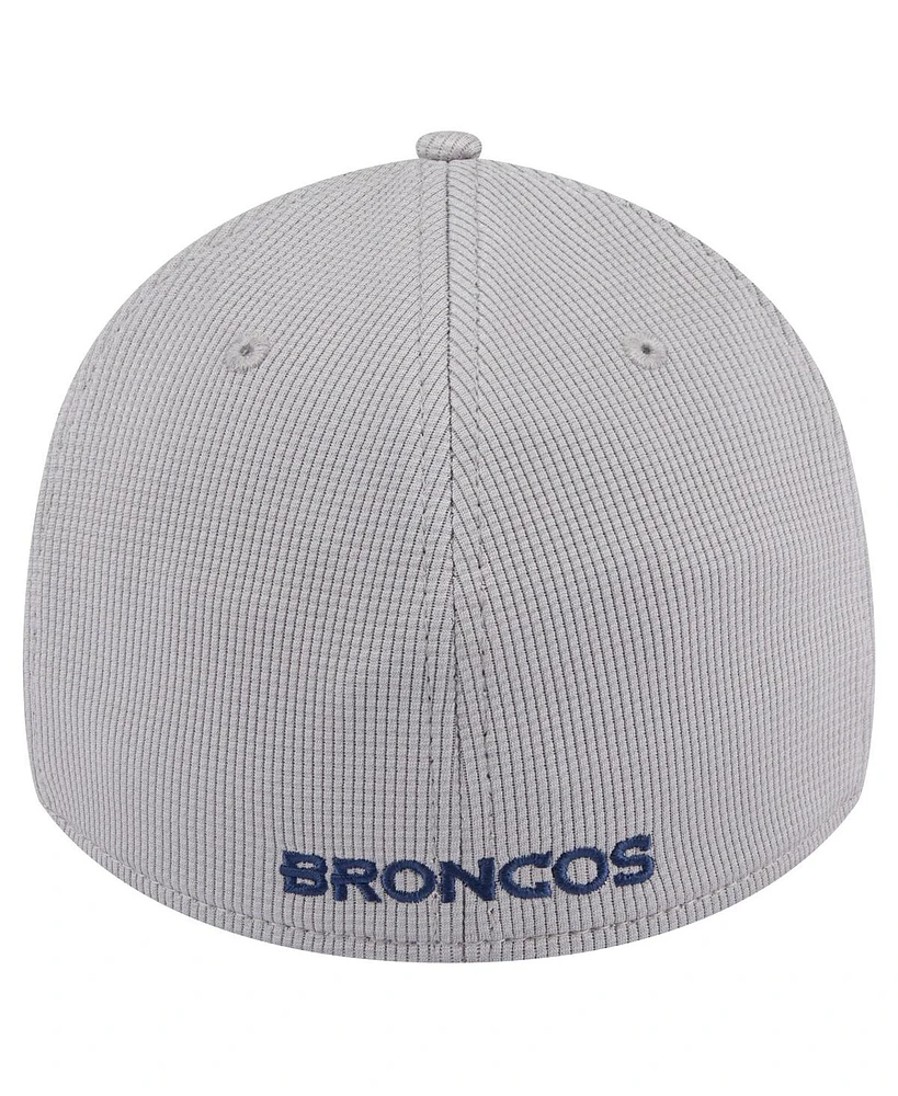 New Era Men's Gray Denver Broncos Active 39Thirty Flex Hat