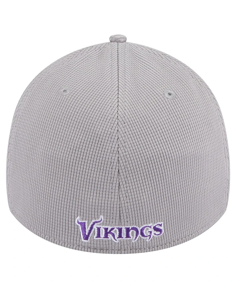 New Era Men's Gray Minnesota Vikings Active 39Thirty Flex Hat