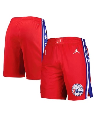 Jordan Brand Men's Red Philadelphia 76ers 2022/2023 Statement Edition Swingman Performance Shorts