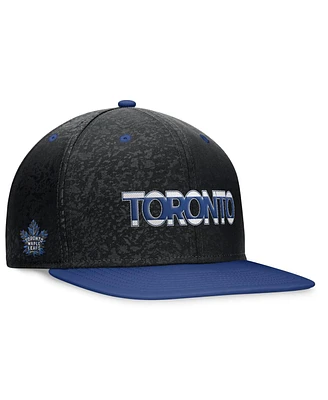 Fanatics Branded Men's Black/Blue Toronto Maple Leafs Authentic Pro Alternate Jersey Snapback Hat