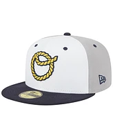 New Era Men's White Omaha Storm Chasers Theme Nights Omaha Cattlemen 59Fifty Fitted Hat