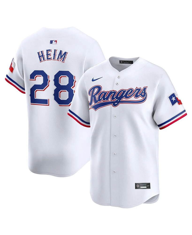 Nike Men's Jonah Heim White Texas Rangers Home Limited Player Jersey