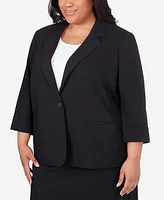 Alfred Dunner Plus Classic Fit Blazer Jacket