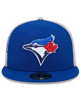 New Era Men's Royal/Gray Toronto Blue Jays Gameday Sideswipe 59Fifty Fitted Hat