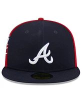 New Era Men's Navy/Red Atlanta Braves Gameday Sideswipe 59Fifty Fitted Hat