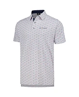 FootJoy Men's White The Players Golf Course Doodle Stretch Pique Polo