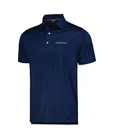 FootJoy Men's Navy The Players Tonal Triangle Print Lisle ProDry Polo