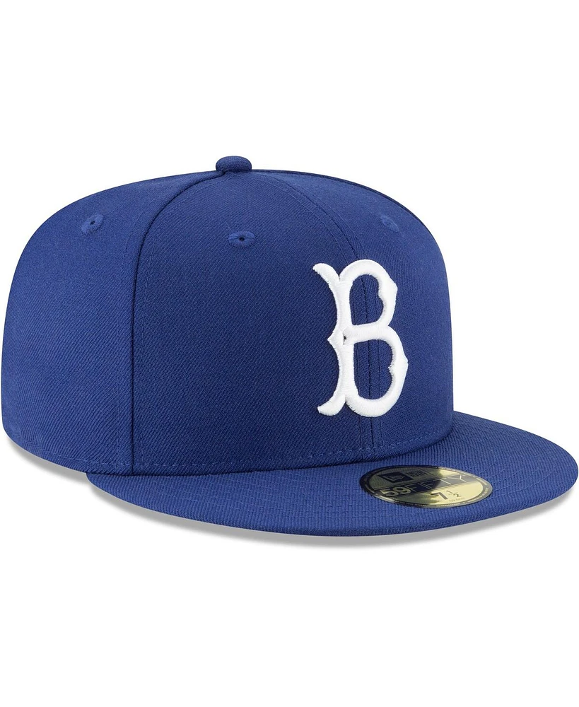 New Era Men's Royal Brooklyn Dodgers Cooperstown Collection Wool 59fifty Fitted Hat