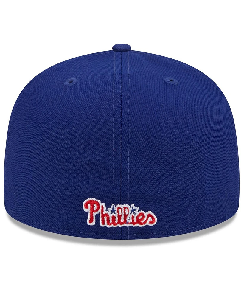 New Era Men's Red/Royal Philadelphia Phillies Gameday Sideswipe 59fifty Fitted Hat
