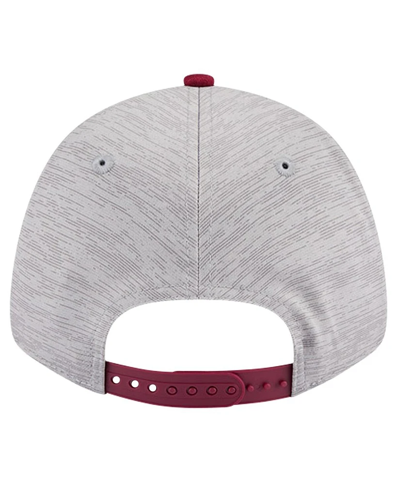 New Era Men's Heather Gray/Wine Cleveland Cavaliers Active Digi-Tech Two-Tone 9forty Adjustable Hat