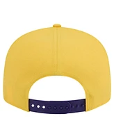 New Era Men's White/Purple Los Angeles Lakers Throwback Gradient Tech Font 9fifty Snapback Hat