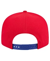 New Era Men's White/Royal Philadelphia 76ers Throwback Gradient Tech Font 9fifty Snapback Hat