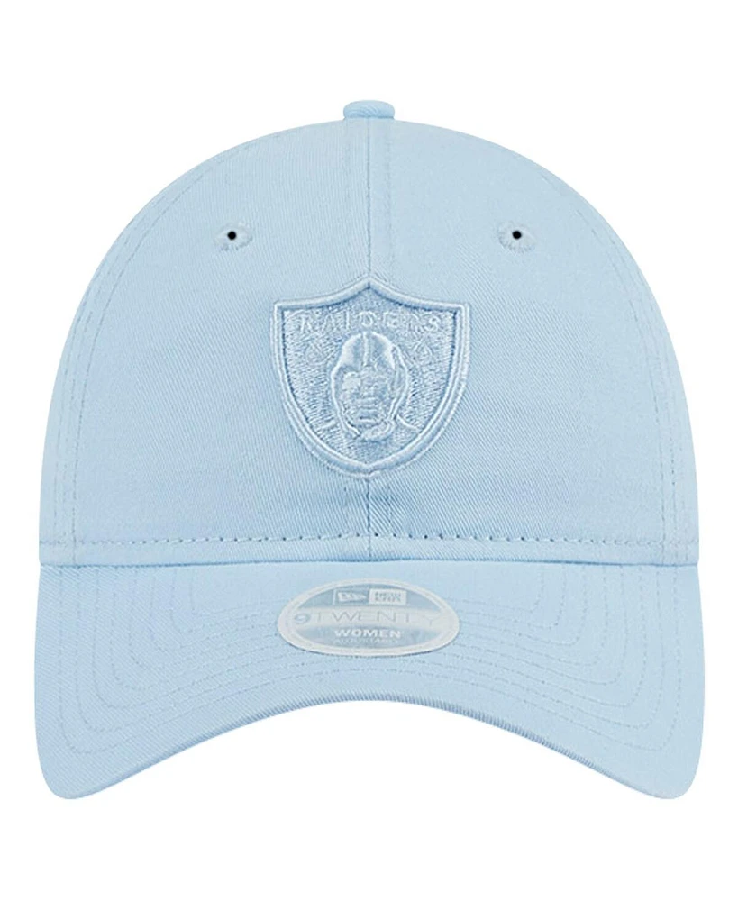 New Era Women's Light Blue Las Vegas Raiders Color Pack 9Twenty Adjustable Hat