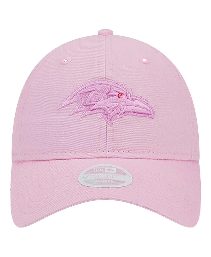 New Era Women's Pink Baltimore Ravens Color Pack 9Twenty Adjustable Hat