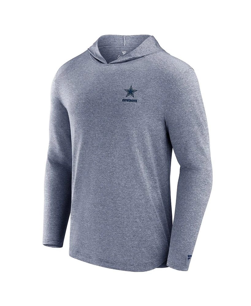 Fanatics Signature Men's Navy Dallas Cowboys Front Office Tech Lightweight Hoodie T-Shirt