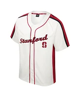 Colosseum Men's Cream Stanford Cardinal Ruth Button-Up Baseball Jersey